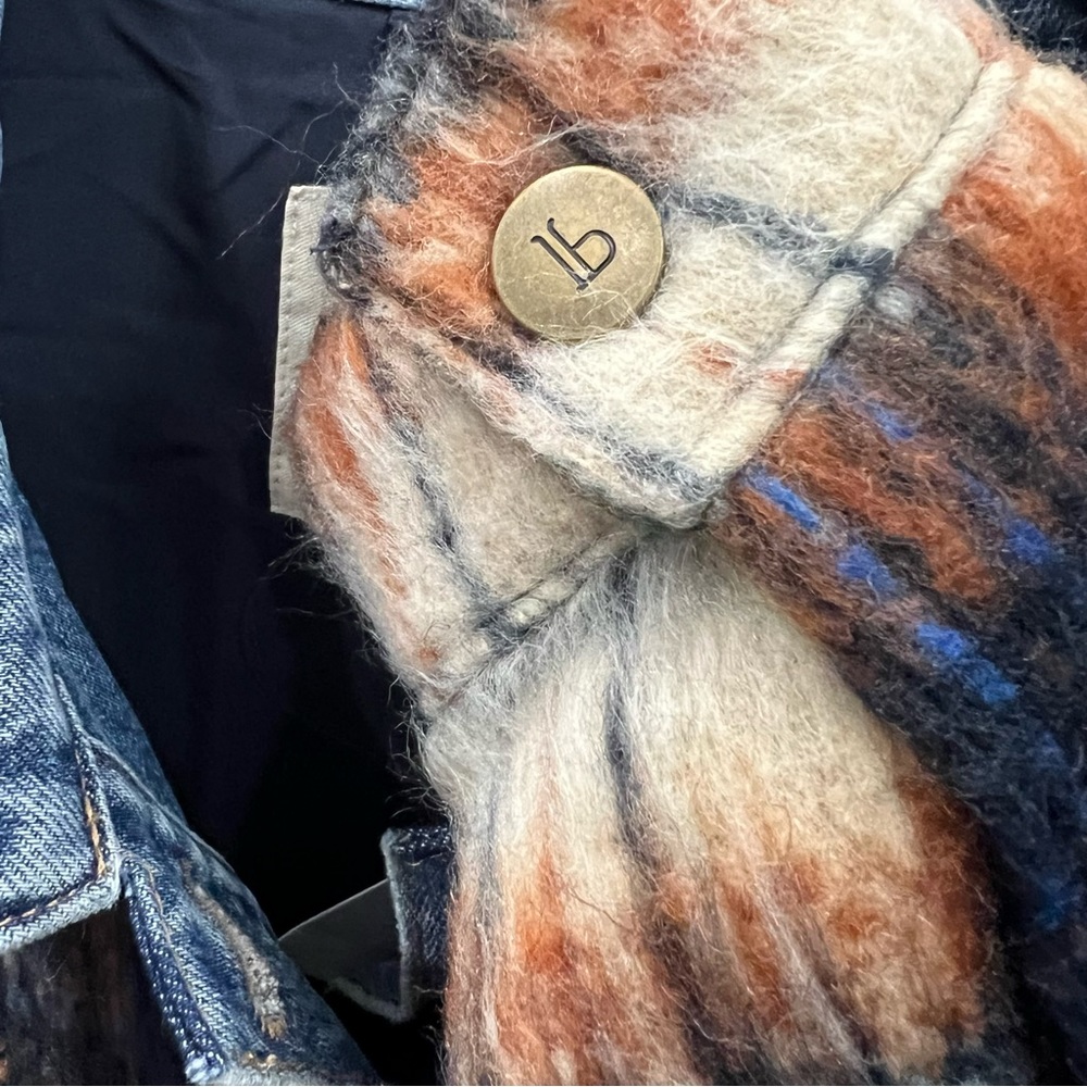 Pilcro plaid denim jacket Anthropologie new blue jacket - Picture 4 of 13